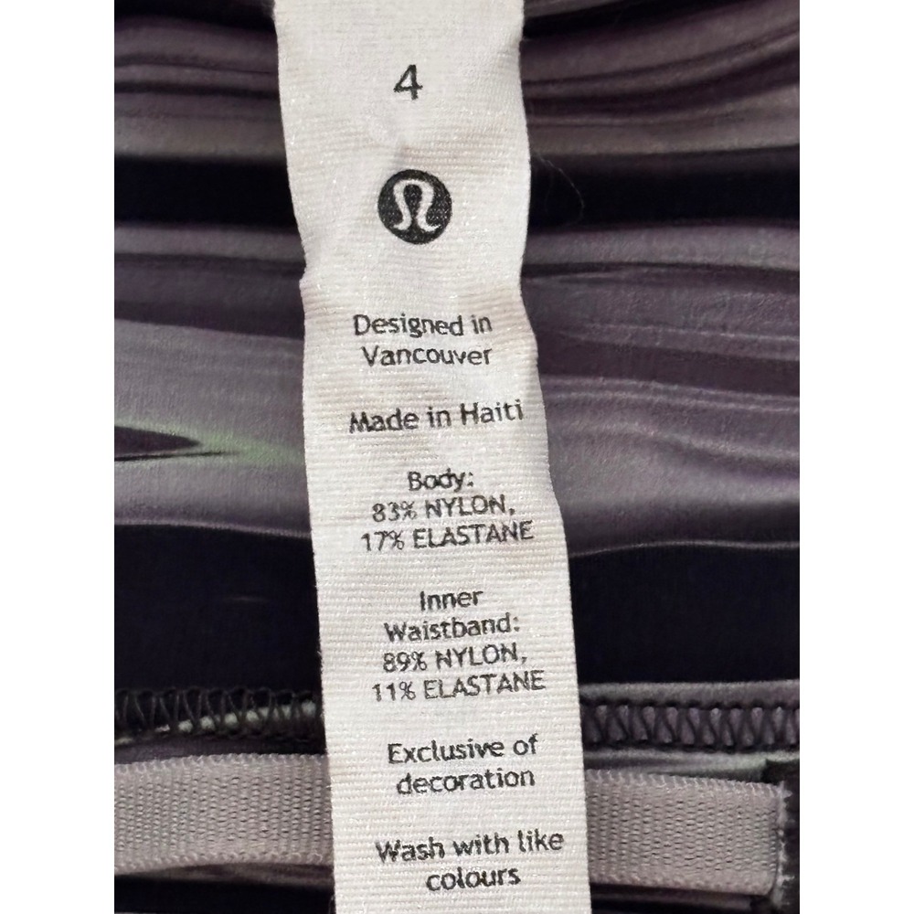 Lululemon Base Pace 25' High Rise Leggings Size 4 Liquify Black Multi Marble - Picture 7 of 8